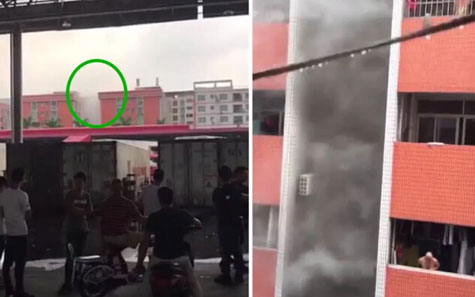 廣州某果蔬市場2號地磅旁生活區發生火災